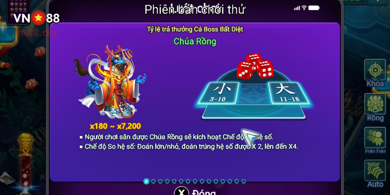 Chúa Rồng Tại Bắn Cá Long Vương VN88